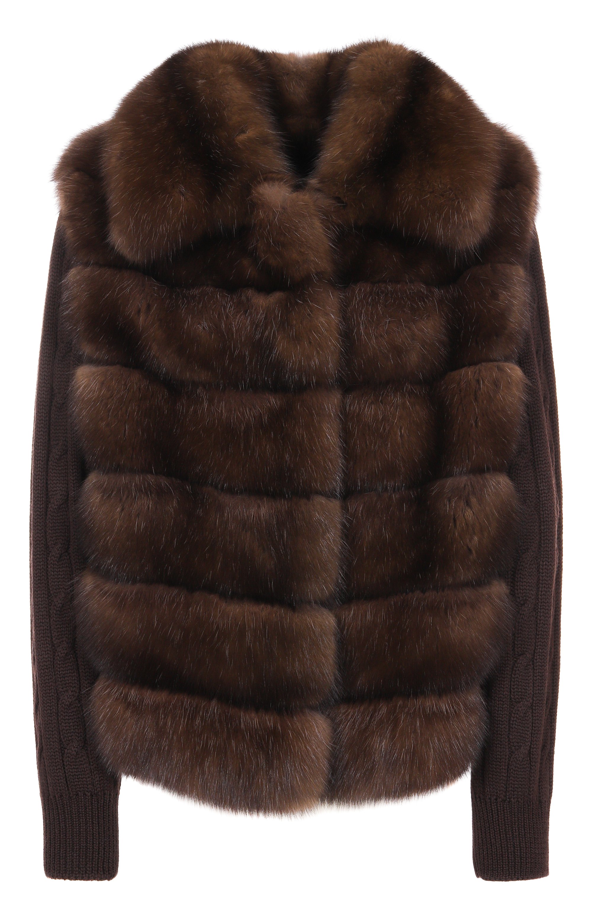 Шуба из соболя VICTORIA KUSENKOVA темно-коричневого цвета по цене 3630000 руб., арт. 763379104626, фото 1 Шуба из соболя VICTORIA KUSENKOVA, арт. 763379104626, фото 1