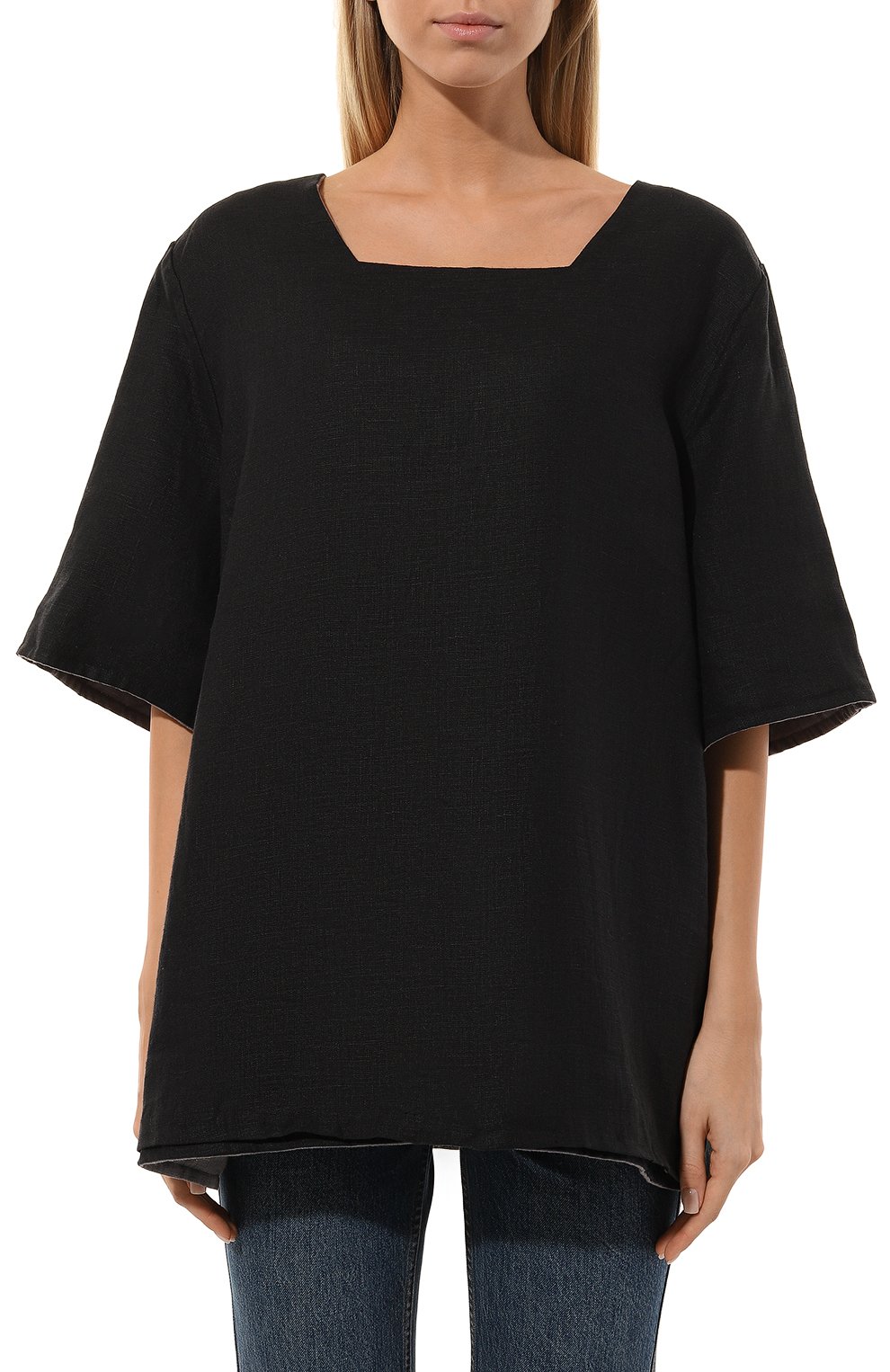 Двустороннее платье из хлопка и льна MIDGARD PARIS разноцветного цвета по цене 60000 руб., арт. F1-DR3-GR, фото 7 Двустороннее платье из хлопка и льна MIDGARD PARIS, арт. F1-DR3-GR, фото 7