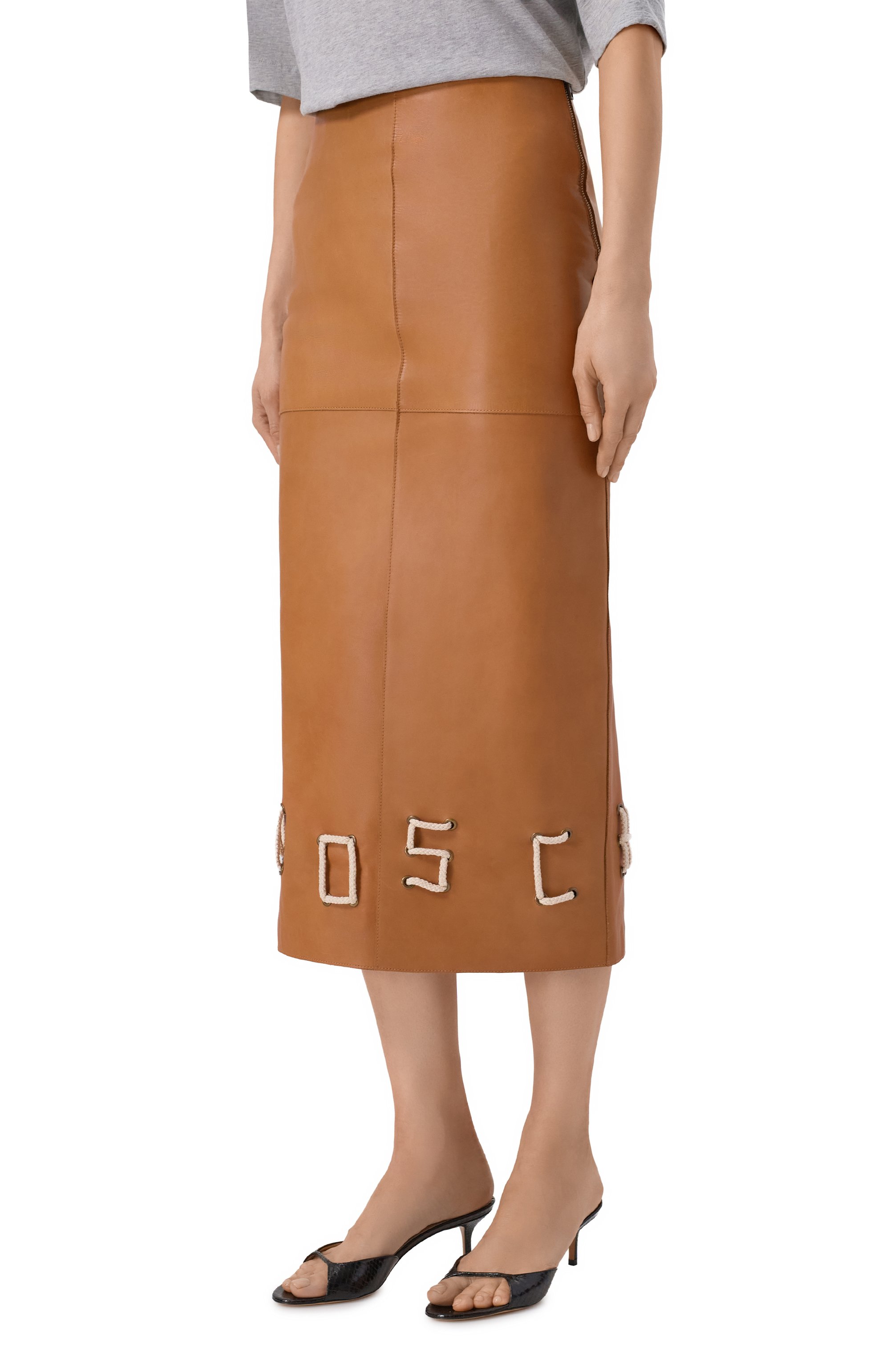 Кожаная юбка MOSCHINO, арт. A3701/0472, фото 3