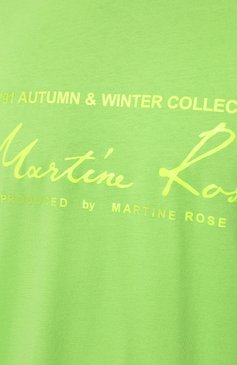 Мужская хлопковая футболка MARTINE ROSE зеленого цвета, арт. CMRSS23603JC | Фото 5 (Рукава: Короткие; Длина (для топов): Стандартные; Стили: Гранж; Принт: С принтом; Материал сплава: Проставлено; Материал внешний: Хлопок; Драгоценные камни: Проставлено)