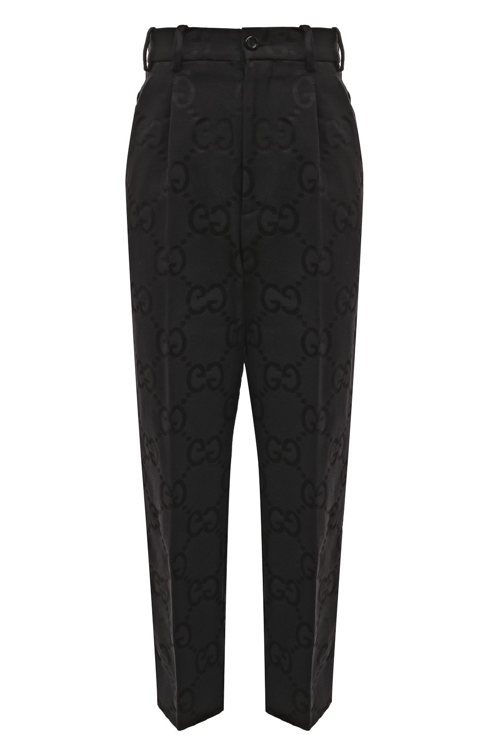 Хлопковые брюки GUCCI черного цвета по цене 132480 руб., арт. 675974 ZAHT6, фото 1 Хлопковые брюки GUCCI, арт. 675974 ZAHT6, фото 1