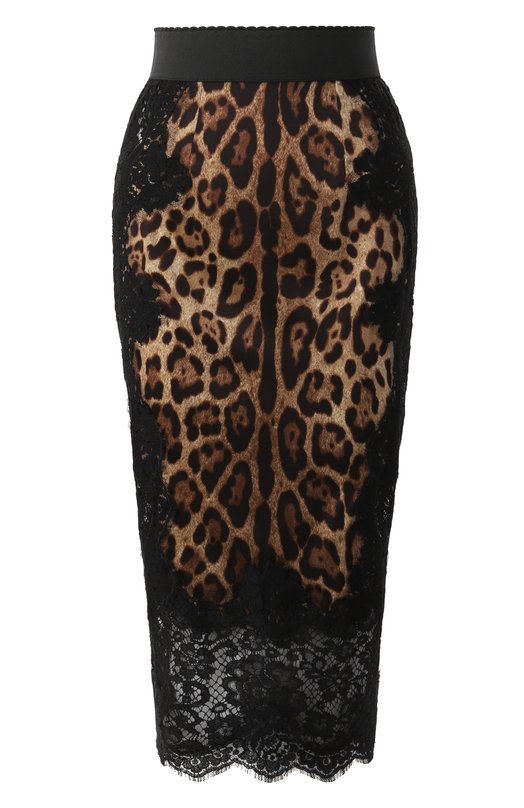 фото Юбка из хлопка и шелка dolce & gabbana