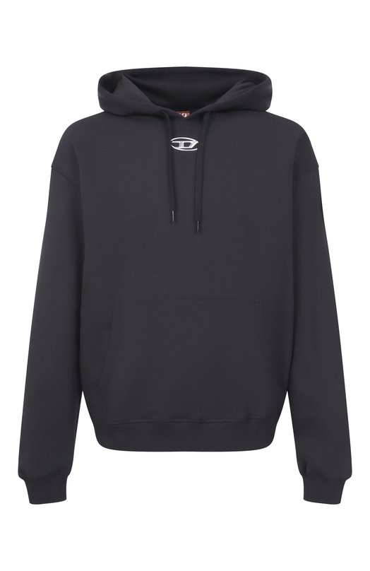 Хлопковое худи Diesel A20447/0BKBW Чёрный A20447/0BKBW
