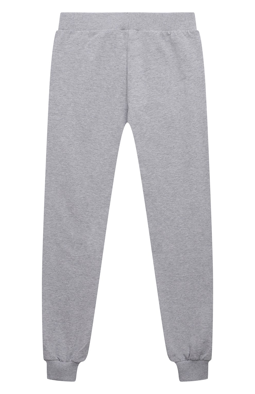 Хлопковые джоггеры MOSCHINO светло-серого цвета по цене 9415 руб., арт. HUP07P/LDA27/10-14, фото 2 Хлопковые джоггеры MOSCHINO, арт. HUP07P/LDA27/10-14, фото 2