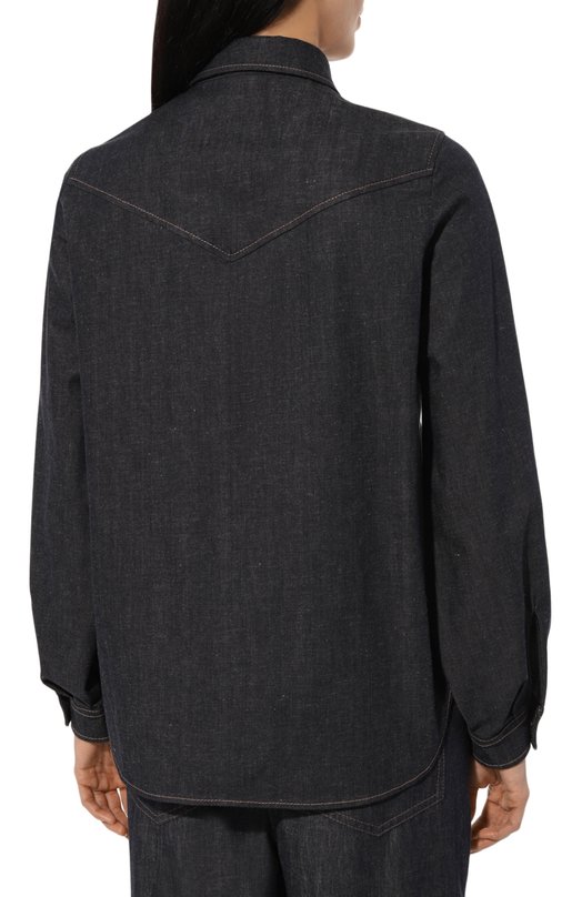 Джинсовая рубашка Elie Saab SH074 Синий  SH074 Фото 4