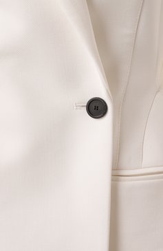 Женский жакет из вискозы и шерсти MUGLER белого цвета, арт. 25P1VE0390196 | Фото 6 (Рукава: Длинные; Длина (для топов): Стандартные; Материал внешний: Вискоза; Кросс-КТ: костюм; 1-2-бортные: Однобортные; Женское Кросс-КТ: Жакет-одежда; Стили: Кэжуэл)