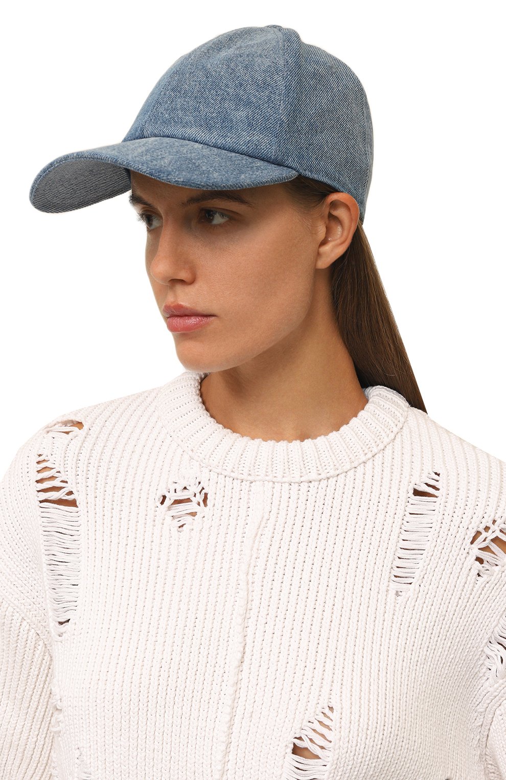 Хлопковая бейсболка ARMARIUM голубого цвета по цене 35950 руб., арт. ARS23CA01/DE01, фото 2 Хлопковая бейсболка ARMARIUM, арт. ARS23CA01/DE01, фото 2