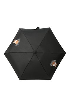 Женский складной зонт MOSCHINO черного цвета, арт. 8351-SUPERMINI | Фото 1 (Материал: Текстиль, Синтетический материал, Металл; Нос: Не проставлено; Материал сплава: Проставлено)