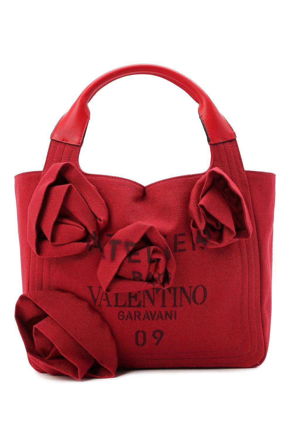 Сумка-шопер atelier 09 small VALENTINO красного цвета по цене 239500 руб., арт. WW2B0J36/JUX, фото 1 Сумка-шопер atelier 09 small VALENTINO, арт. WW2B0J36/JUX, фото 1