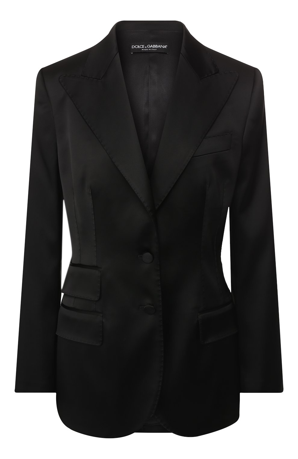Приталенный жакет DOLCE & GABBANA черного цвета по цене 254000 руб., арт. F296TT/FURHU, фото 1 Приталенный жакет DOLCE & GABBANA, арт. F296TT/FURHU, фото 1