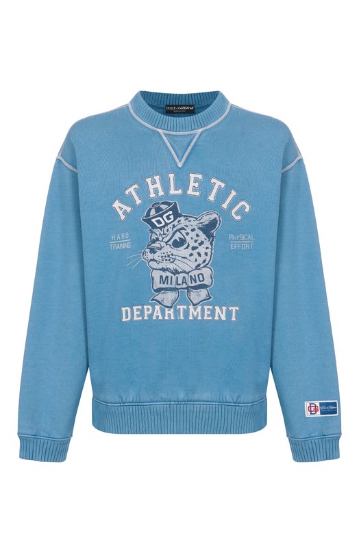 Хлопковый свитшот Dolce & Gabbana G9BZKT/G7P0U Синий G9BZKT/G7P0U