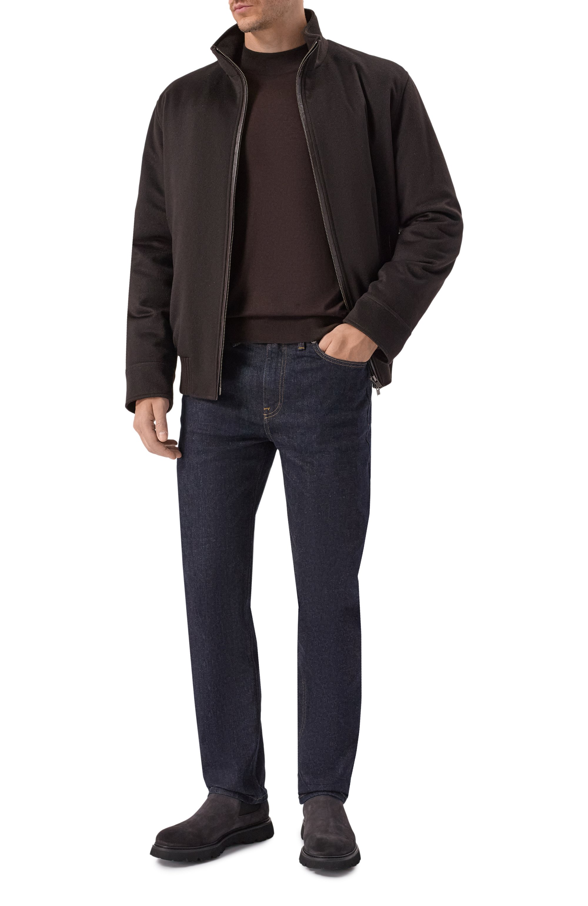 Водолазка из кашемира и шелка STEFANO RICCI темно-коричневого цвета по цене 123000 руб., арт. KE03500L10/E25345, фото 2 Водолазка из кашемира и шелка STEFANO RICCI, арт. KE03500L10/E25345, фото 2