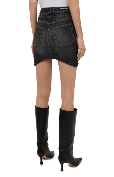 Джинсовая юбка BALENCIAGA серого цвета по цене 69950 руб., арт. 675236/TJW78, фото 4 Джинсовая юбка BALENCIAGA, арт. 675236/TJW78, фото 4