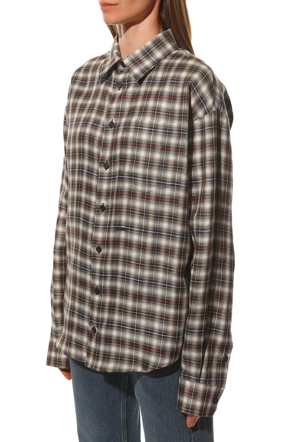 Льняная рубашка DSQUARED2 темно-бежевого цвета по цене 49450 руб., арт. S75DL0791/S54389, фото 3 Льняная рубашка DSQUARED2, арт. S75DL0791/S54389, фото 3