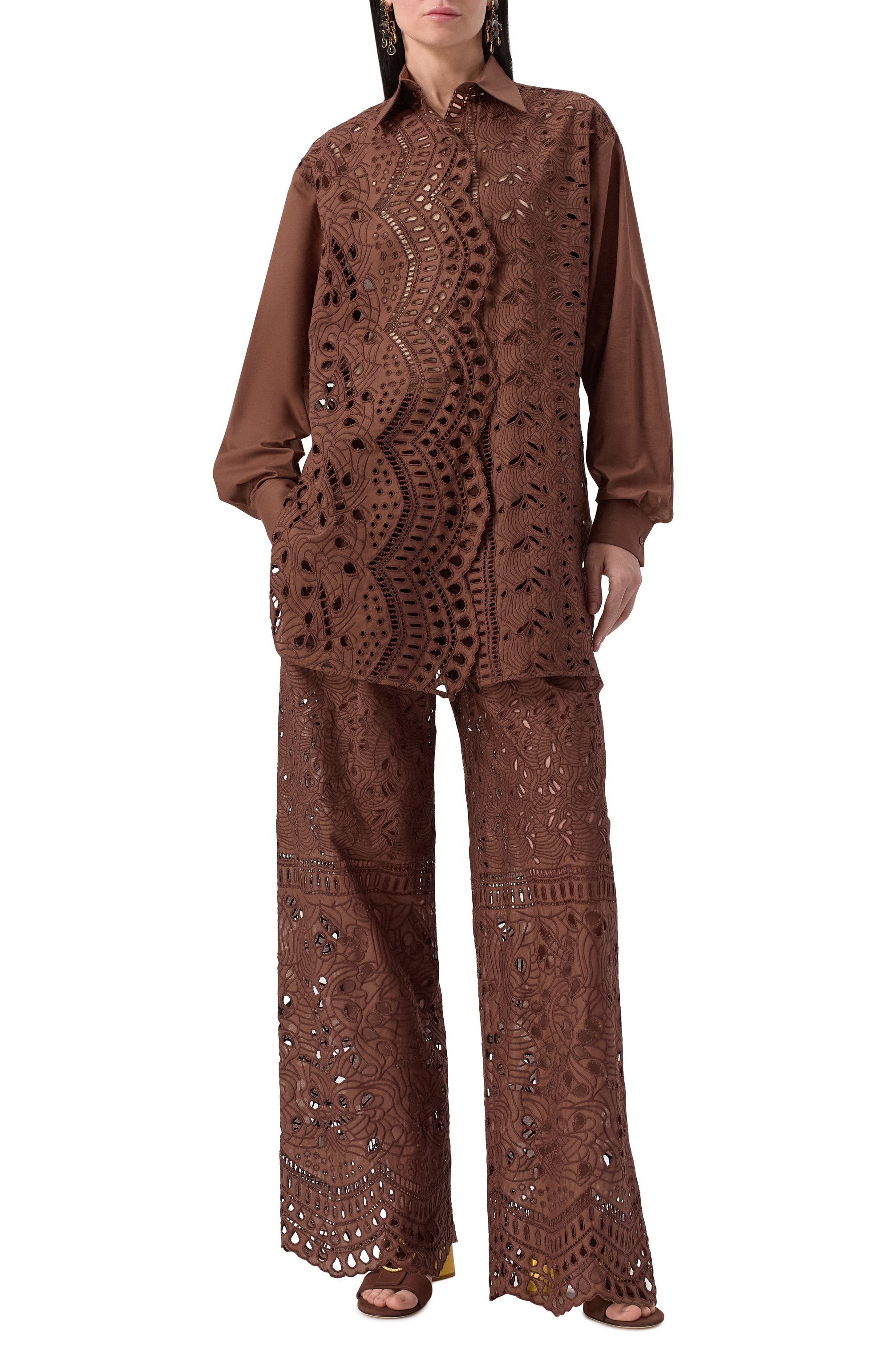 Хлопковая рубашка ERMANNO SCERVINO, арт. D464K613RXT, фото 2