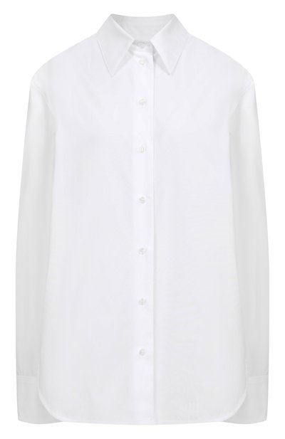 Хлопковая рубашка LOULOU DE SAISON белого цвета по цене 35150 руб., арт. ALIM, фото 1 Хлопковая рубашка LOULOU DE SAISON, арт. ALIM, фото 1