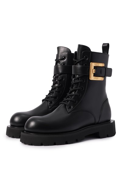 Женские кожаные ботинки ranger anthem BALMAIN, арт. HN1TC292/LVIT