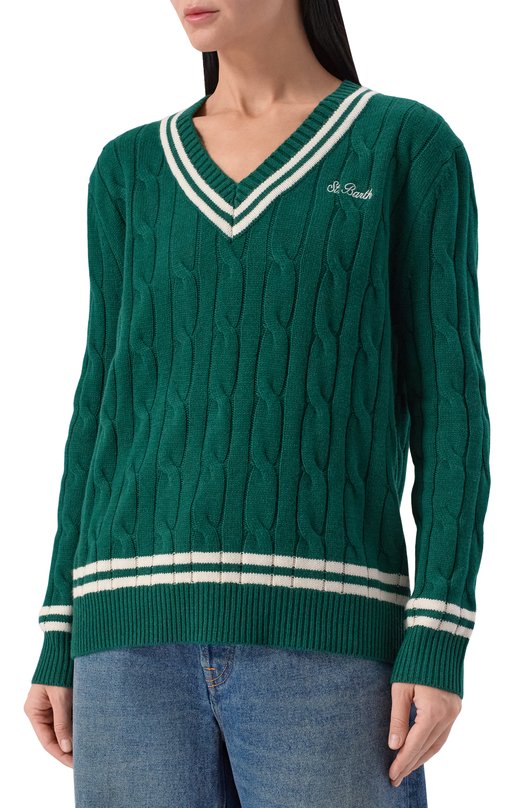 Свитер из шерсти и вискозы MC2 Saint Barth R0G0009-00026I/R0GER W Зелёный  R0G0009-00026I/R0GER W Фото 3