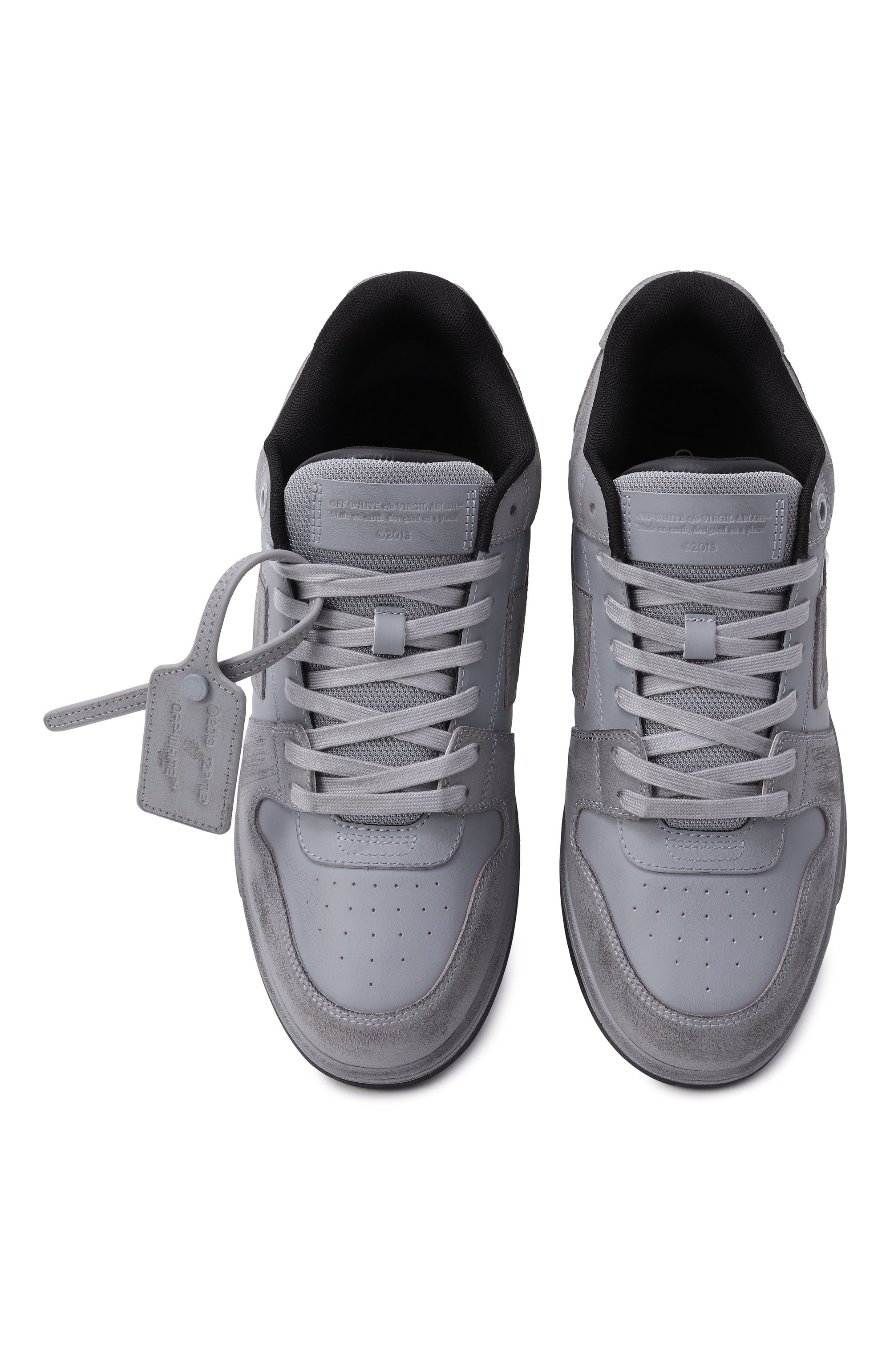 Комбинированные кеды out of office OFF-WHITE, арт. 0MIA189S25LEA006, фото 6