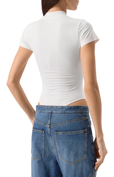 Хлопковое боди ALAIA, арт. AA9B0354J065A, фото 4