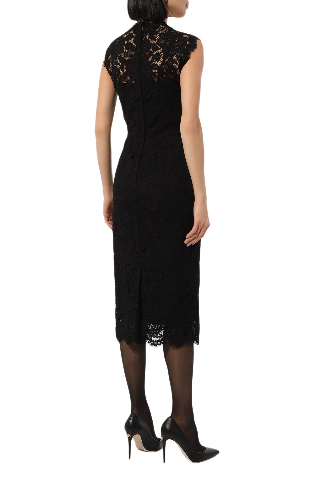 Платье из вискозы и хлопка DOLCE & GABBANA, арт. F6H0ZT/GDCLZ, фото 4