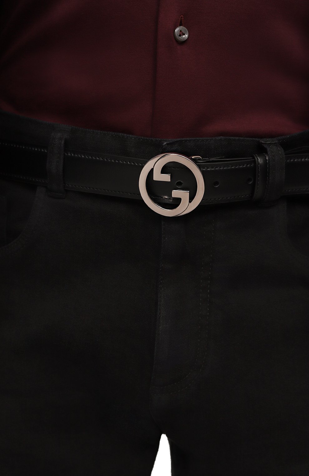 Кожаный ремень GUCCI черного цвета по цене 43950 руб., арт. 734771/US10N, фото 2 Кожаный ремень GUCCI, арт. 734771/US10N, фото 2