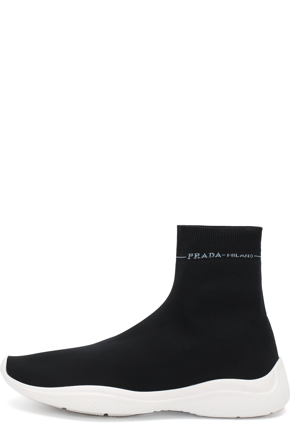 Текстильные кроссовки на контрастной подошве PRADA, арт. 1T898I-3KKD-F0967-25, фото 3