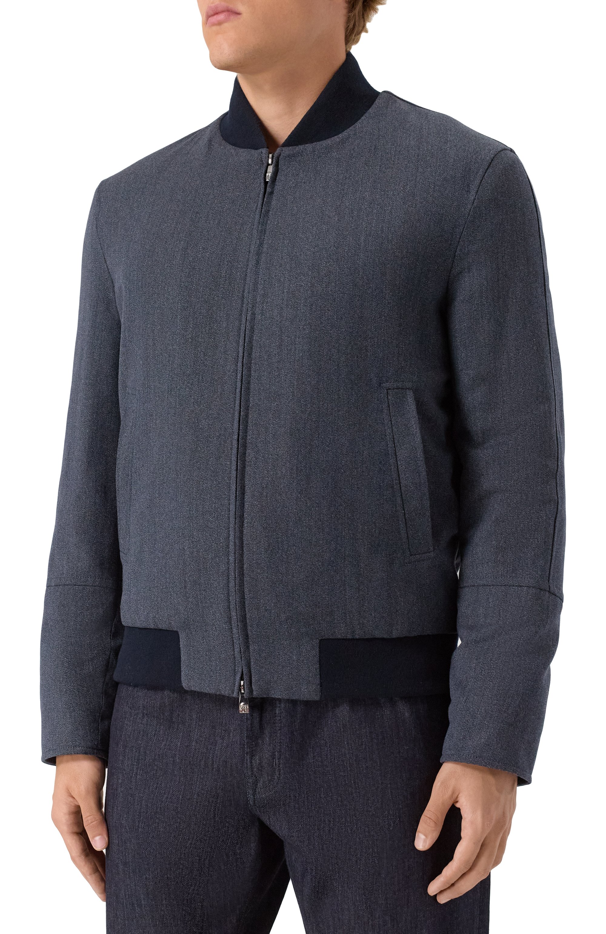 Бомбер из шерсти и хлопка CORNELIANI, арт. 26L512-2618331, фото 3