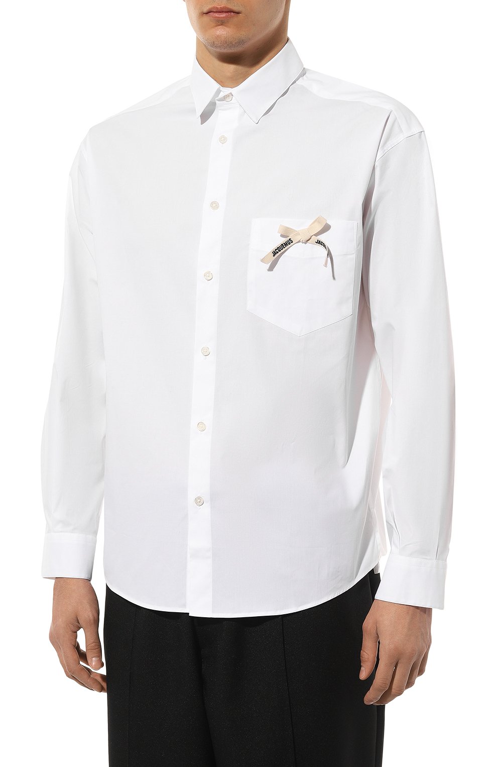 Хлопковая рубашка JACQUEMUS, арт. 23H/216SH001-1454, фото 3