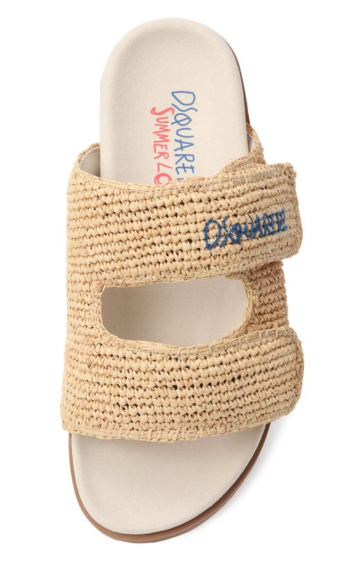 Шлепанцы Summer Lovers из рафии Dsquared2 FSM0083 Бежевый  FSM0083 Фото 6