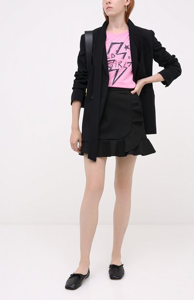Хлопковая футболка REDVALENTINO розового цвета по цене 14250 руб., арт. UR3MG06X/59S, фото 2 Хлопковая футболка REDVALENTINO, арт. UR3MG06X/59S, фото 2