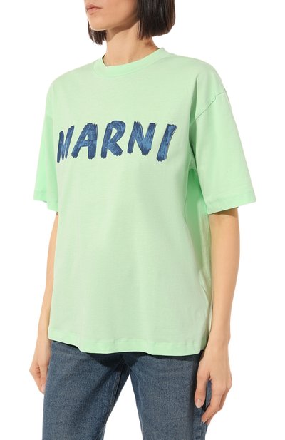 Хлопковая футболка MARNI, арт. THJET49EPH/USCS11, фото 3