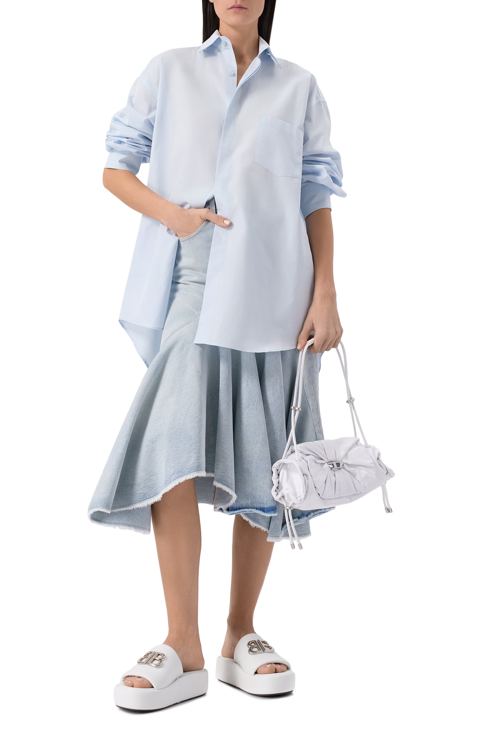 Сумка scrunch-d DIESEL белого цвета по цене 59950 руб., арт. X10331/P1003, фото 3 Сумка scrunch-d DIESEL, арт. X10331/P1003, фото 3