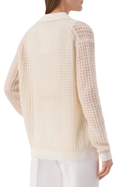 Шерстяной кардиган DOROTHEE SCHUMACHER кремового цвета по цене 62600 руб., арт. 416202, фото 4 Шерстяной кардиган DOROTHEE SCHUMACHER, арт. 416202, фото 4