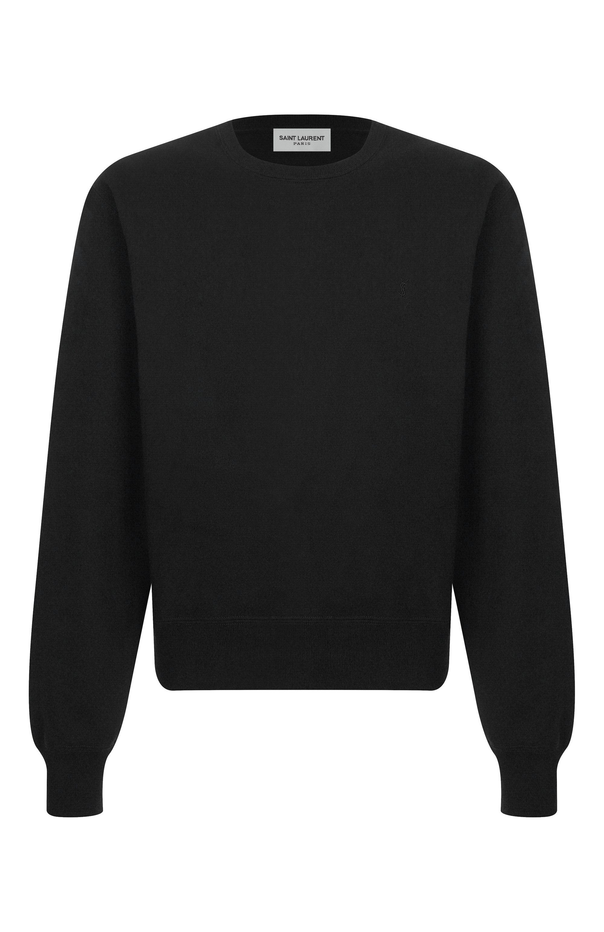 Хлопковый свитшот SAINT LAURENT черного цвета по цене 117000 руб., арт. 820127/Y36SW, фото 1 Хлопковый свитшот SAINT LAURENT, арт. 820127/Y36SW, фото 1