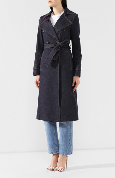 Джинсовое пальто VICTORIA BECKHAM, арт. CT TRN 8704B PSS19 DENIM WR, фото 3