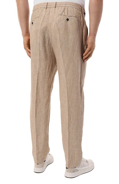 Льняные брюки PAUL&SHARK бежевого цвета по цене 39950 руб., арт. 23414041/62-64, фото 4 Льняные брюки PAUL&SHARK, арт. 23414041/62-64, фото 4