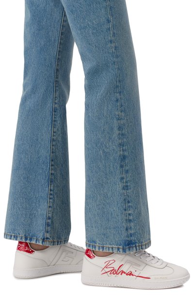 Кожаные кеды swan lipstick BALMAIN, арт. EN0VI735/LIPS, фото 3