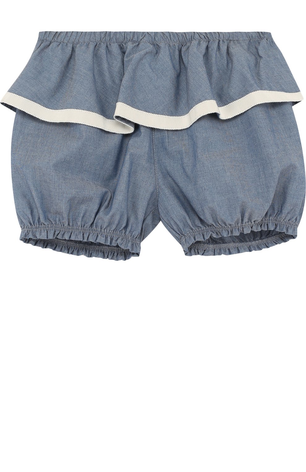 Хлопковые шорты с баской MONCLER ENFANT, арт. D1-951-18012-05-549MB, фото 1