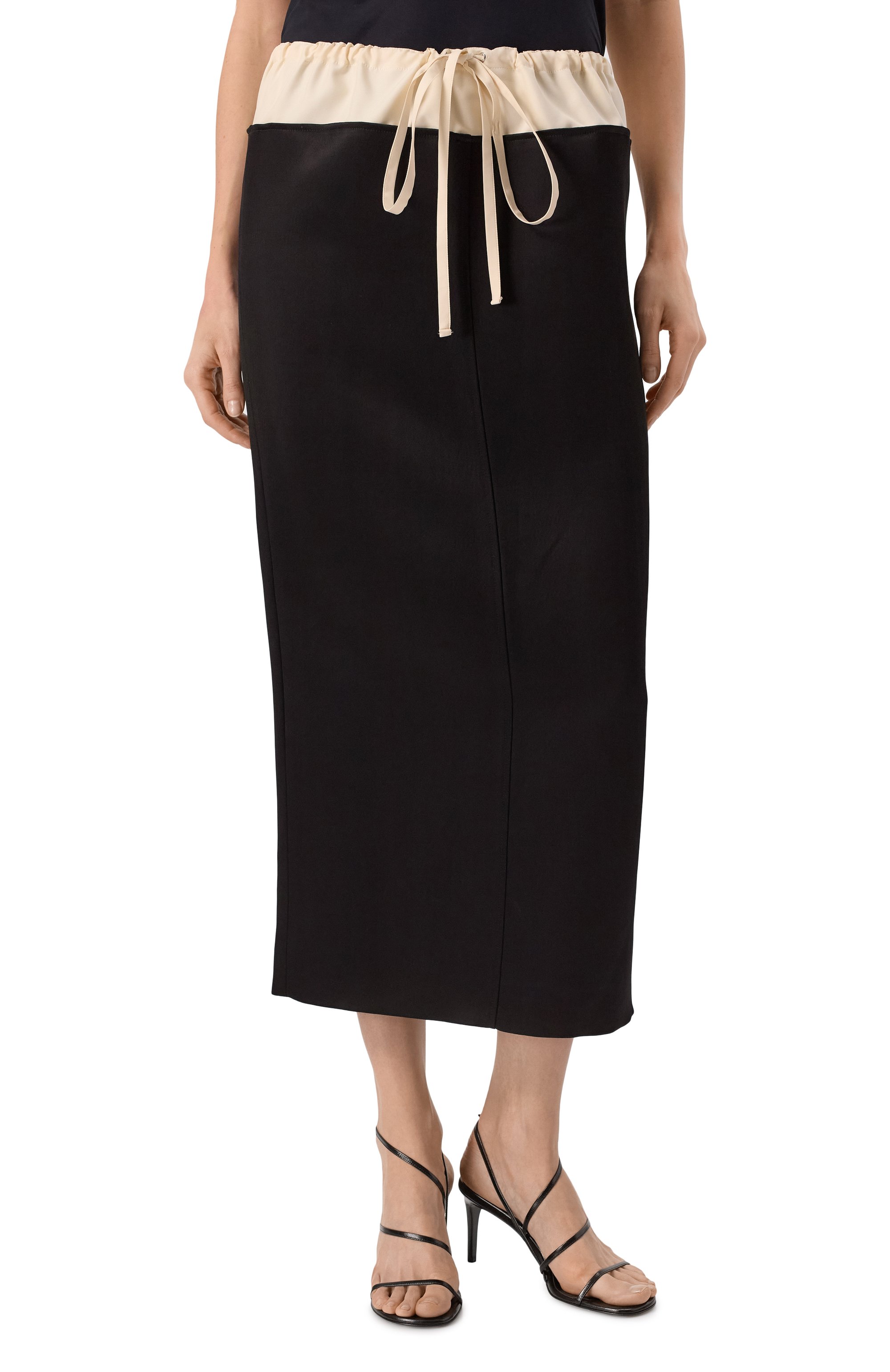 Юбка из вискозы KHAITE черного цвета по цене 226500 руб., арт. 41394115/W4115, фото 3 Юбка из вискозы KHAITE, арт. 41394115/W4115, фото 3