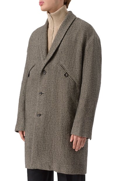 Пальто изо льна и шерсти UMA WANG серого цвета по цене 231500 руб., арт. UM8501, фото 3 Пальто изо льна и шерсти UMA WANG, арт. UM8501, фото 3