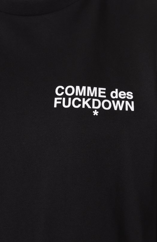 Хлопковая футболка Comme des Fuckdown CFABW01316 Чёрный  CFABW01316 Фото 6