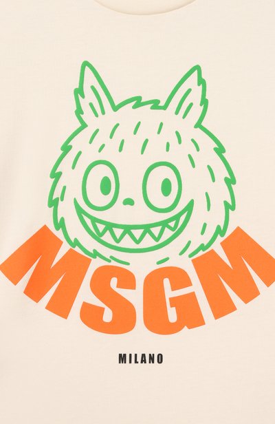 Хлопковая футболка MSGM KIDS, арт. F6MSJBTH287, фото 3