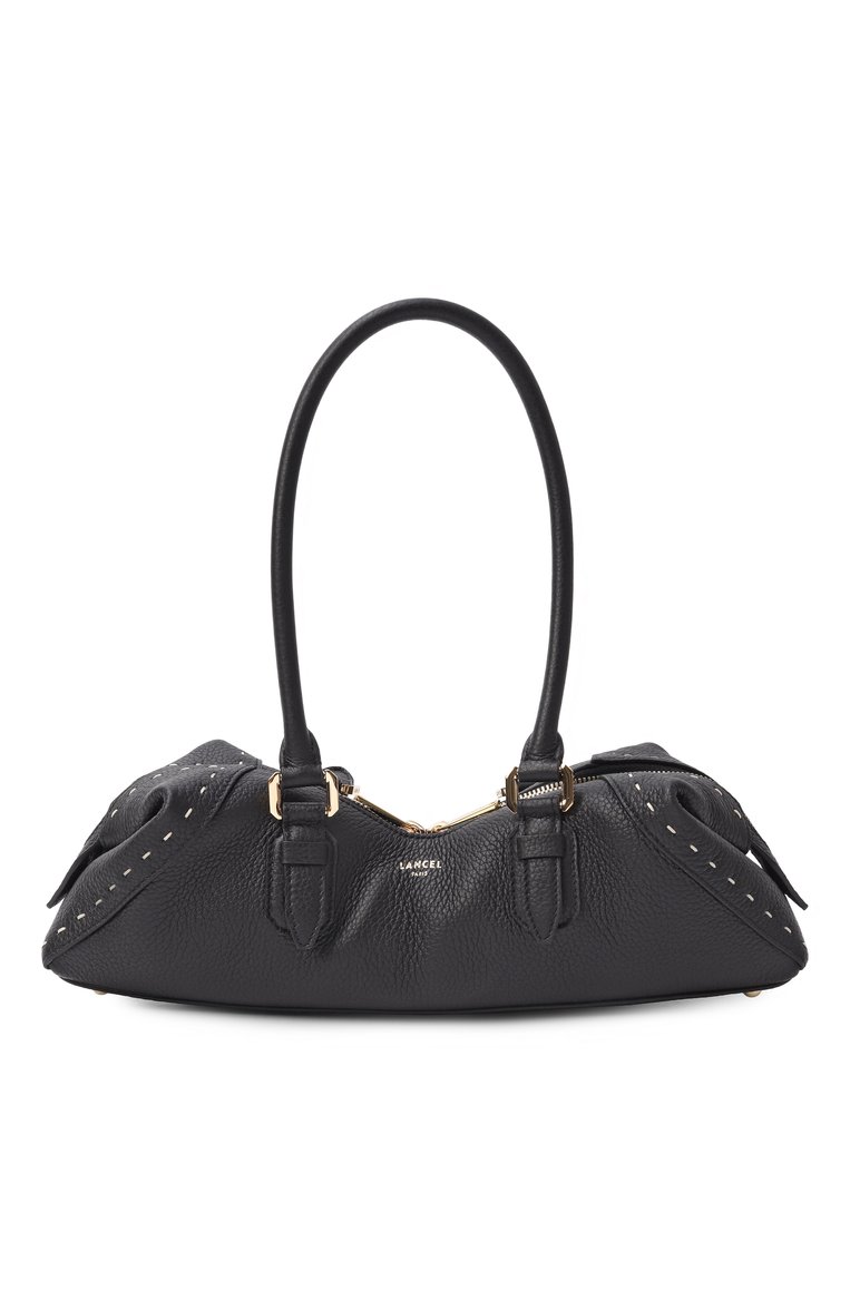 Женская сумка charlie small LANCEL черного цвета, арт. A13420 | Фото 1 (Материал: Натуральная кожа; Автоматизация состава: Проставлено; Размер: small; Автоматизация ТО: Проставлено)