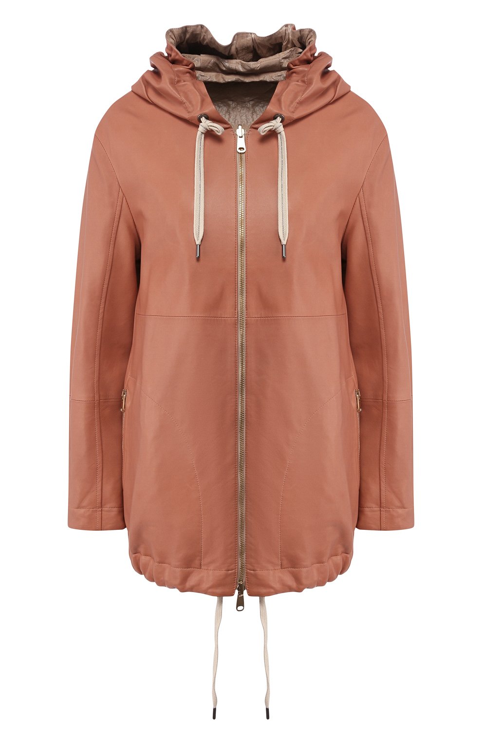 Кожаная куртка BRUNELLO CUCINELLI розового цвета по цене 865000 руб., арт. MPTAN8447, фото 1 Кожаная куртка BRUNELLO CUCINELLI, арт. MPTAN8447, фото 1