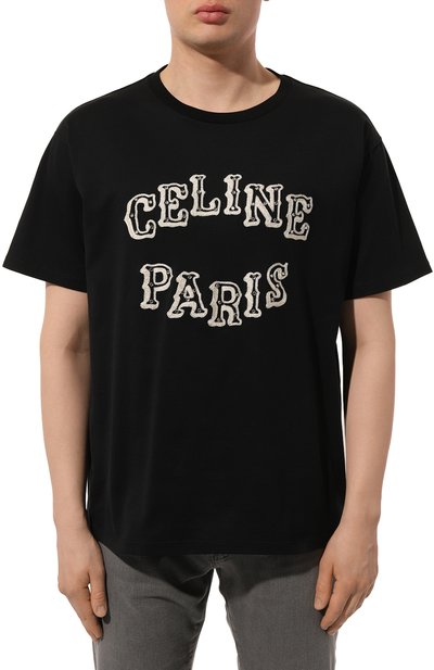 Хлопковая футболка CELINE, арт. 2X24J671Q, фото 3