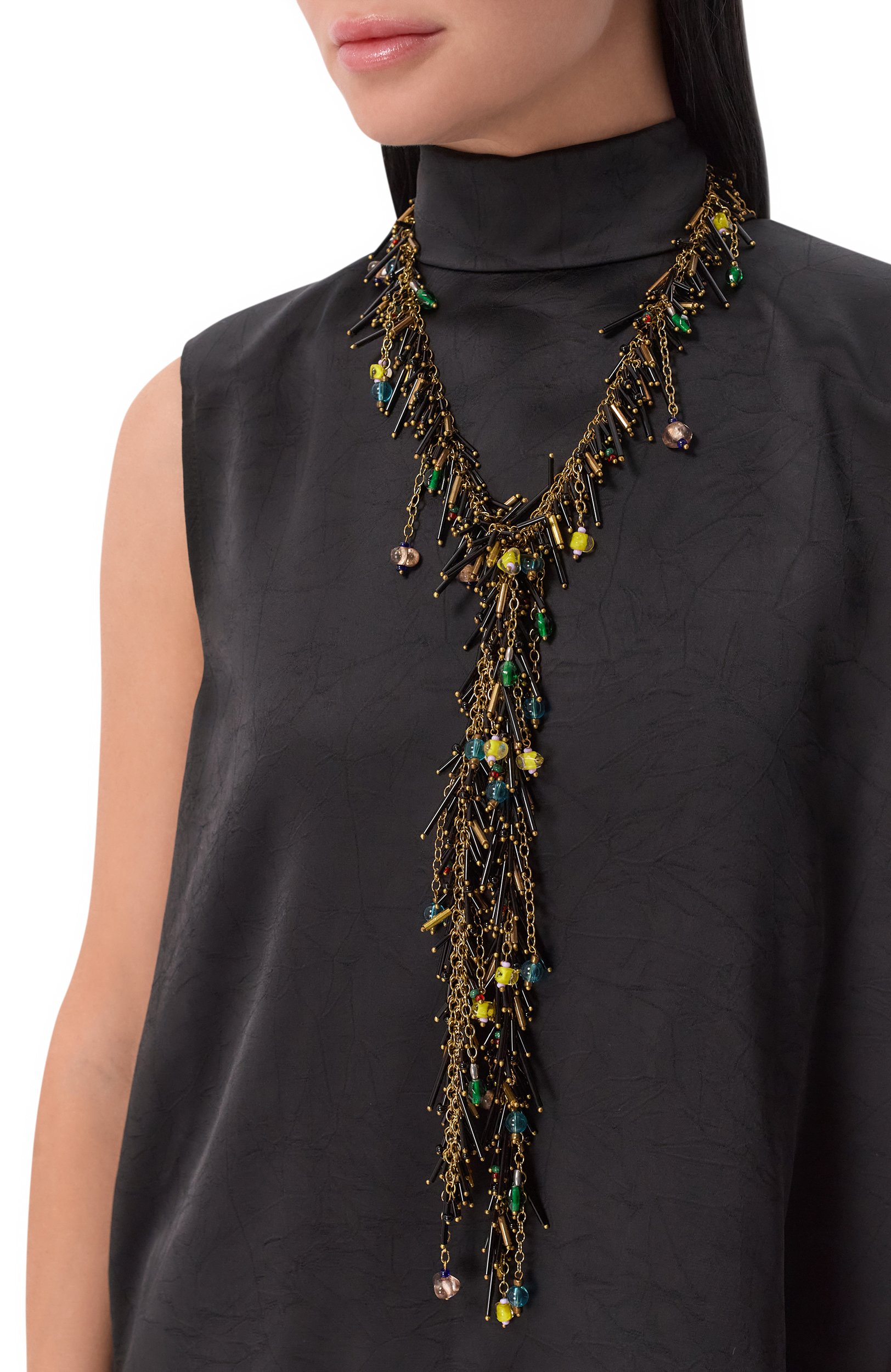 Колье DRIES VAN NOTEN разноцветного цвета по цене 89950 руб., арт. 138241/0056, фото 2 Колье DRIES VAN NOTEN, арт. 138241/0056, фото 2