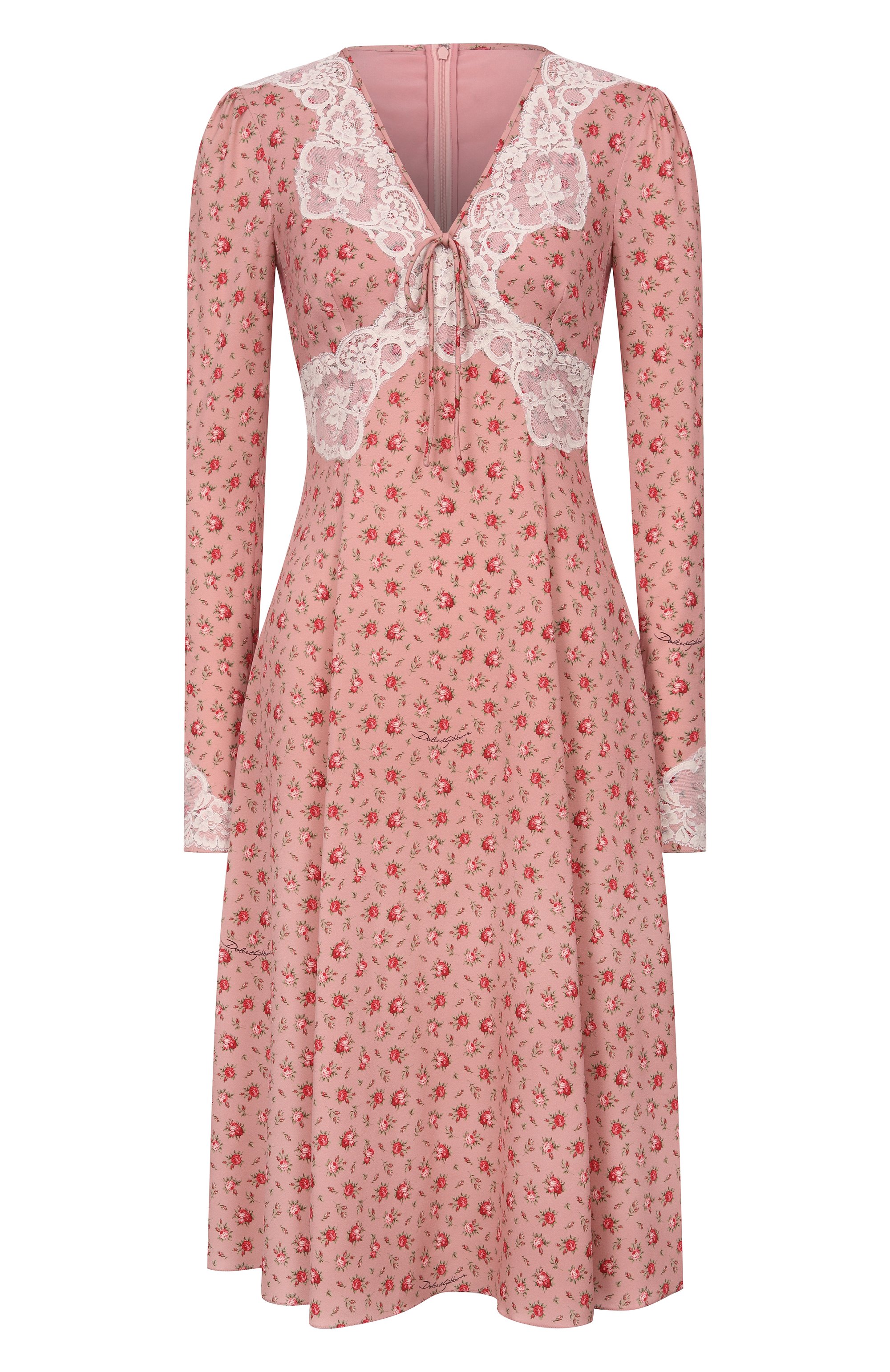 Платье из шелка и хлопка DOLCE & GABBANA, арт. F60GST/FSA79, фото 1