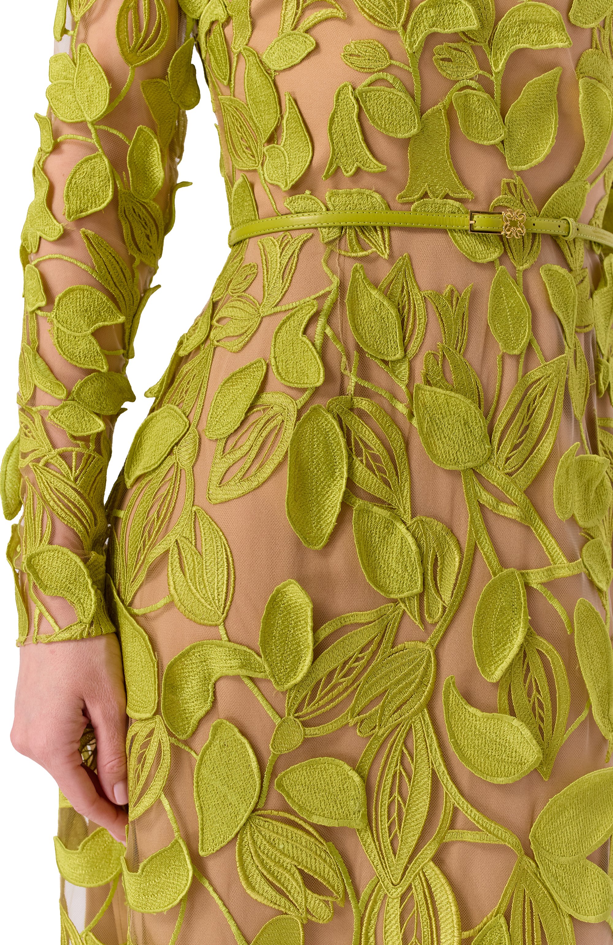 Платье ELIE SAAB салатового цвета по цене 699500 руб., арт. D1089NR26/YA061, фото 4 Платье ELIE SAAB, арт. D1089NR26/YA061, фото 4