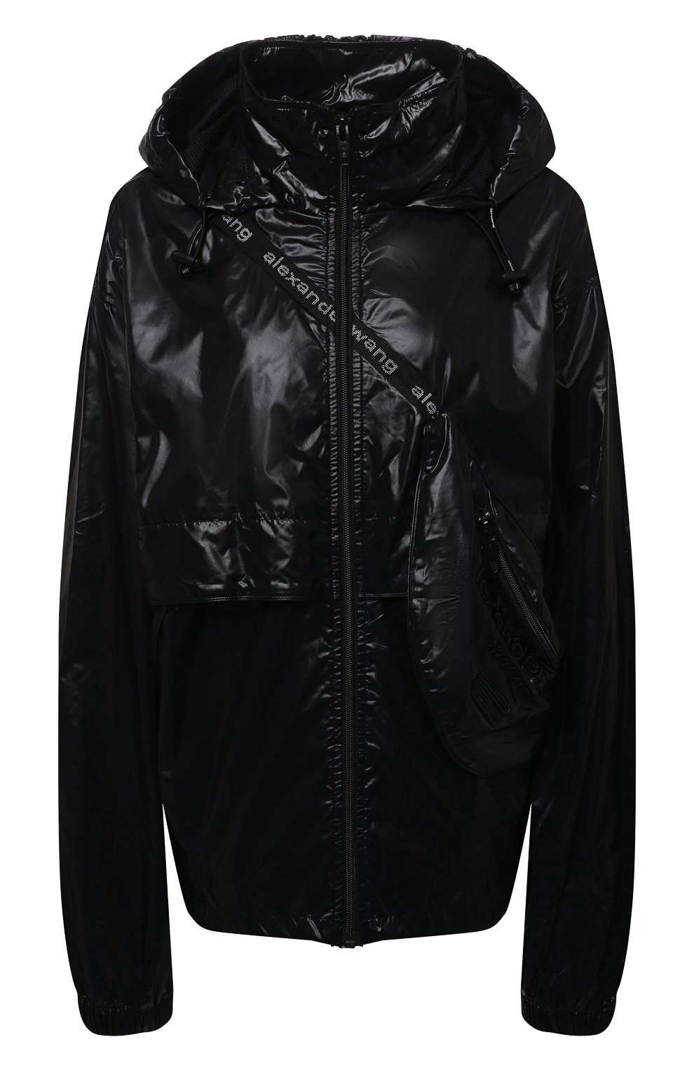 Ветровка ALEXANDER WANG черного цвета по цене 72350 руб., арт. UWC2212001, фото 1 Ветровка ALEXANDER WANG, арт. UWC2212001, фото 1
